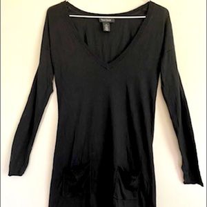 White Black House Market Long Tunic Style Shirt